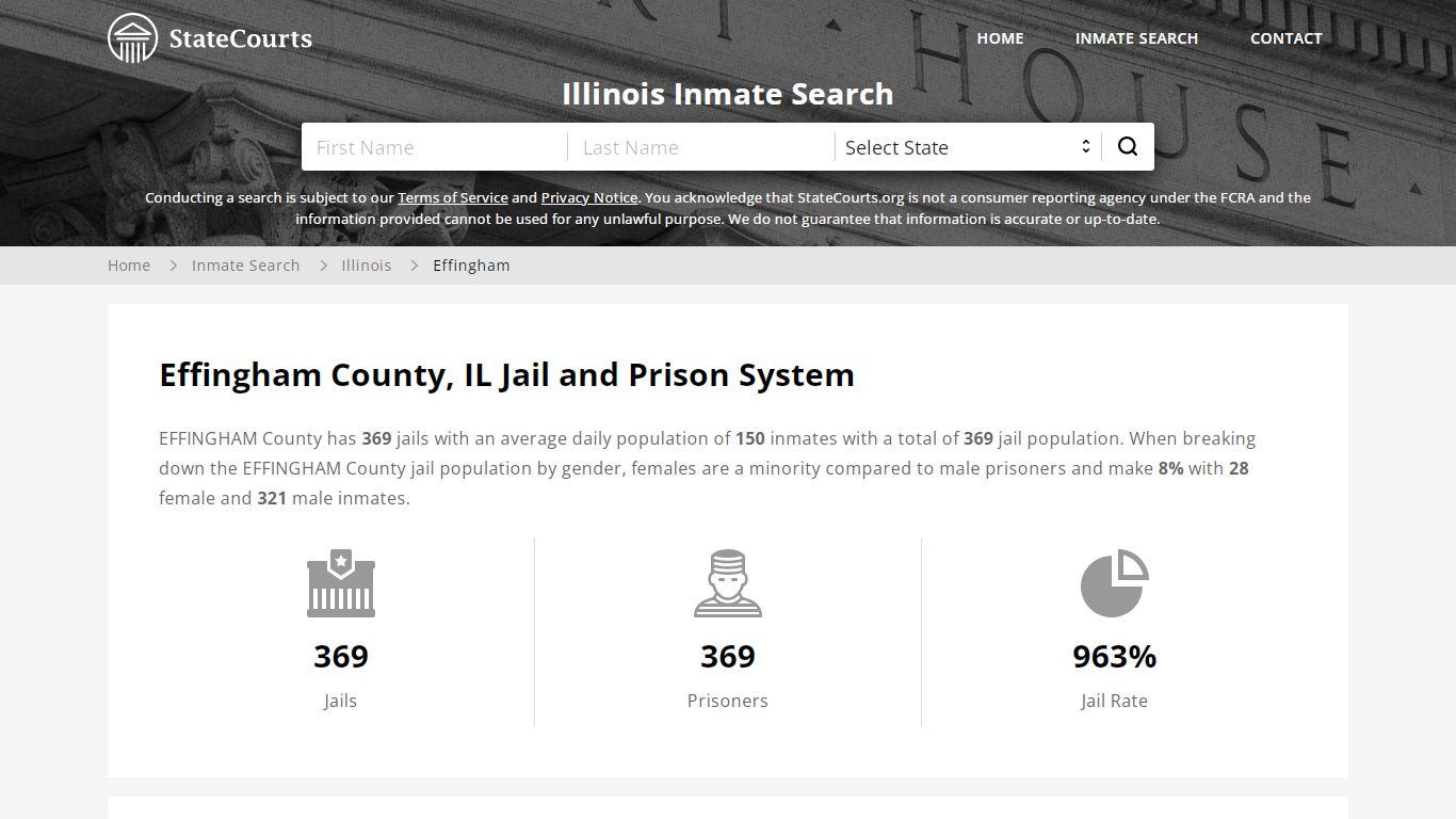 Effingham County, IL Inmate Search - StateCourts